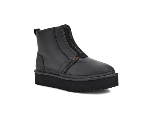 UGG NEUMEL PLATFORM ZIP MATTE BLACK