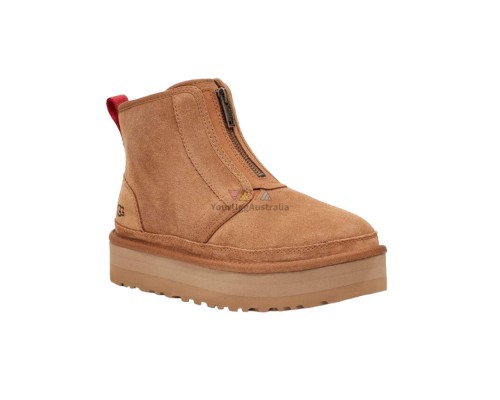 UGG NEUMEL PLATFORM ZIP CHESTNUT