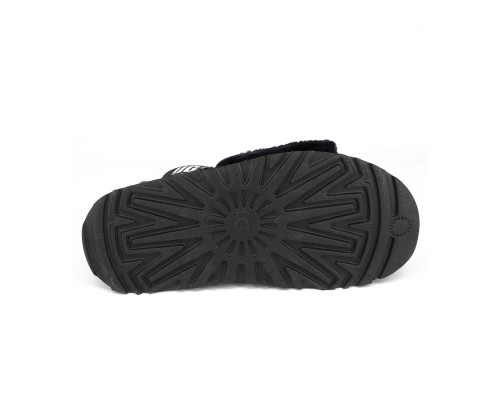 UGG WOMEN'S DISCO SLIDE SEASHELL BLACK