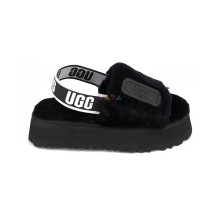 UGG WOMEN'S DISCO SLIDE SEASHELL BLACK