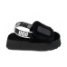 UGG WOMEN'S DISCO SLIDE SEASHELL BLACK