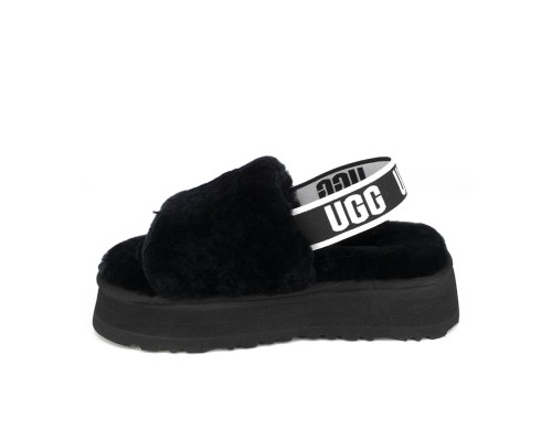UGG WOMEN'S DISCO SLIDE SEASHELL BLACK