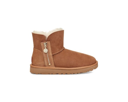 UGG  BAILEY ZIP MINI BOOT CHESTNUT