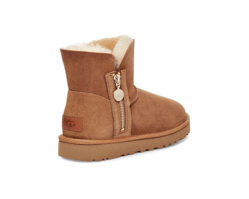 UGG  BAILEY ZIP MINI BOOT CHESTNUT