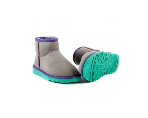 UGG CLASSIC MINI II GREY-AQUA