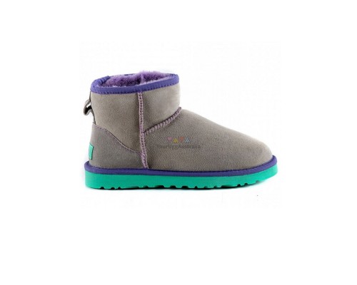 UGG CLASSIC MINI II GREY-AQUA