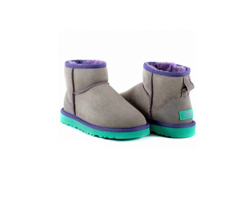 UGG CLASSIC MINI II GREY-AQUA