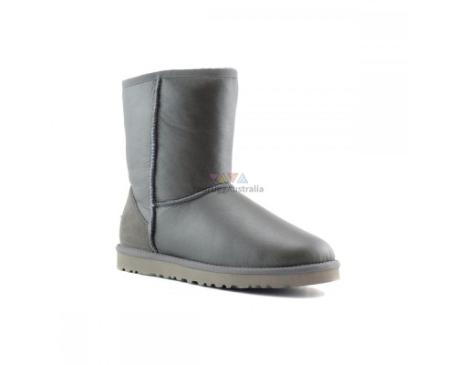 UGG CLASSIC SHORT II METALLIC GREY 