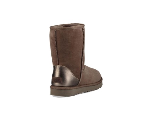 UGG CLASSIC SHORT II METALL CHOCOLATE