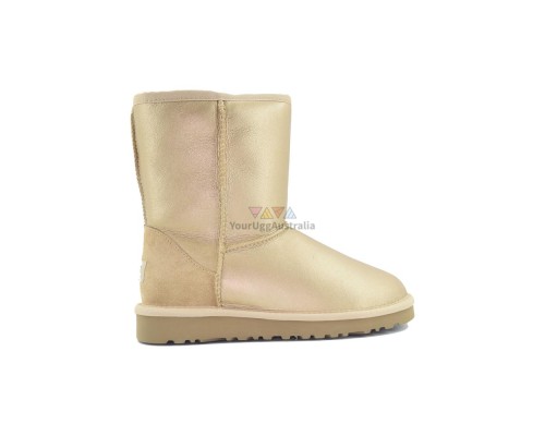 UGG CLASSIC SHORT II METALLIC SOFT GOLD