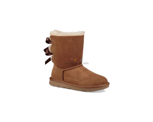 UGG KID'S BAILEY BOW II CHESTNUT