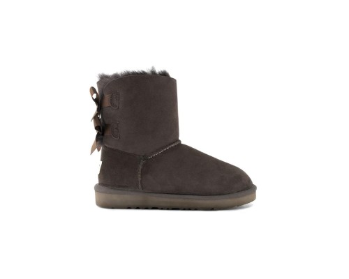 UGG KID'S BAILEY BOW II CHOCOLATE