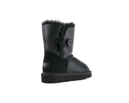 UGG KID'S BAILEY BUTTON METALLIC BLACK 