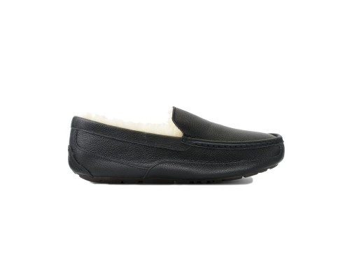 UGG MEN'S MOCCASINS ASCOT METALLIC BLACK