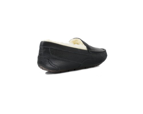 UGG MEN'S MOCCASINS ASCOT METALLIC BLACK