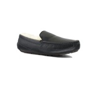 UGG MEN'S MOCCASINS ASCOT METALLIC BLACK