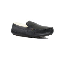 UGG MEN'S MOCCASINS ASCOT METALLIC BLACK