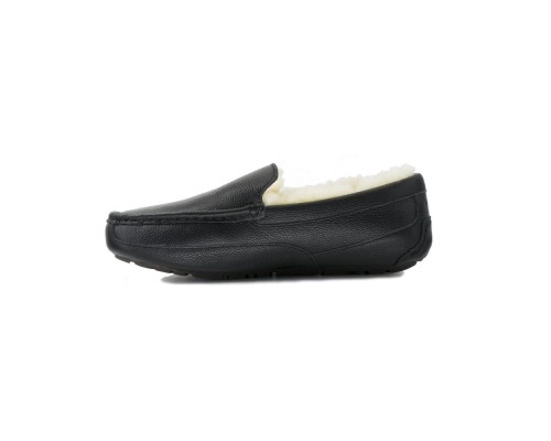 UGG MEN'S MOCCASINS ASCOT METALLIC BLACK
