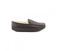 UGG MEN'S MOCCASINS ASCOT METALLIC CHOCOLATE