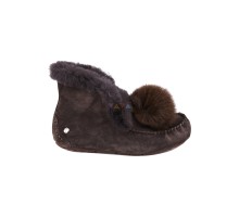 UGG MOCCASINS ALENA POM-POM CHOCOLATE