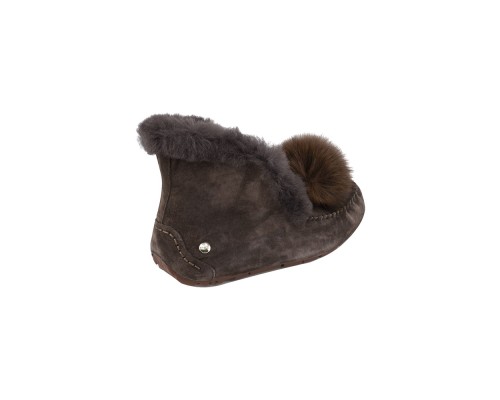 UGG MOCCASINS ALENA POM-POM CHOCOLATE