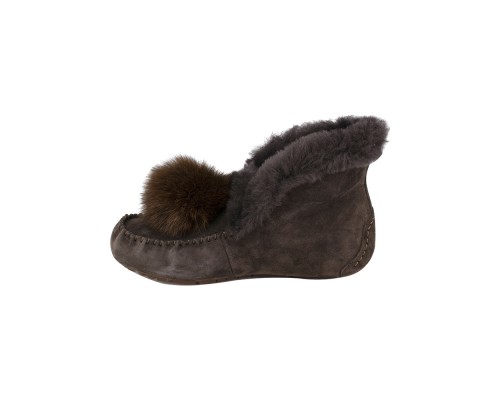 UGG MOCCASINS ALENA POM-POM CHOCOLATE