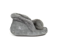 UGG MOCCASINS ALENA POM-POM GREY