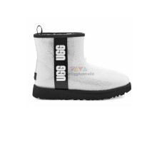 UGG CLASSIC CLEAR MINI WHITE BLACK