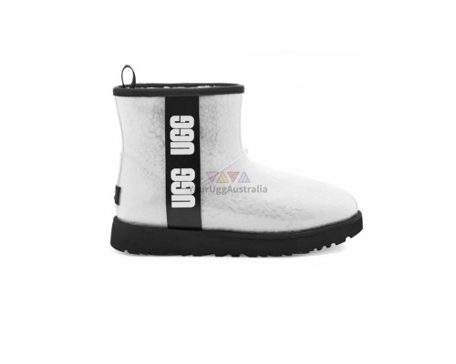 UGG CLASSIC CLEAR MINI WHITE BLACK