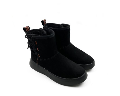 UGG WOMEN'S CLASSIC BOOM ANKLE BOOT BLACK