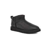 UGG MENS CLASSIC ULTRA MINI LEATHER BLACK