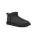 UGG MENS CLASSIC ULTRA MINI LEATHER BLACK