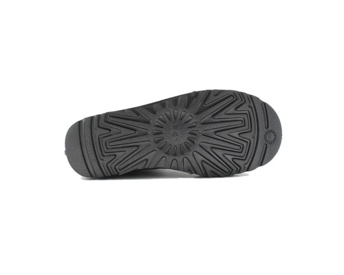 UGG MENS CLASSIC MINI DOUBLE ZIP METALLIC BLACK