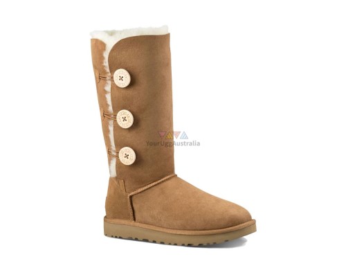 UGG BAILEY BUTTON TRIPLET CHESTNUT