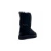 UGG CLASSIC SHORT ZIP II BLACK