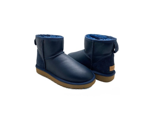 UGG MENS CLASSIC MINI METALLIC NAVY