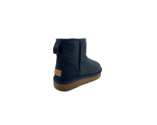UGG MENS CLASSIC MINI METALLIC NAVY