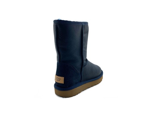 UGG MENS CLASSIC SHORT METALLIC NAVY