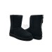 UGG MENS CLASSIC SHORT ZIP II BLACK