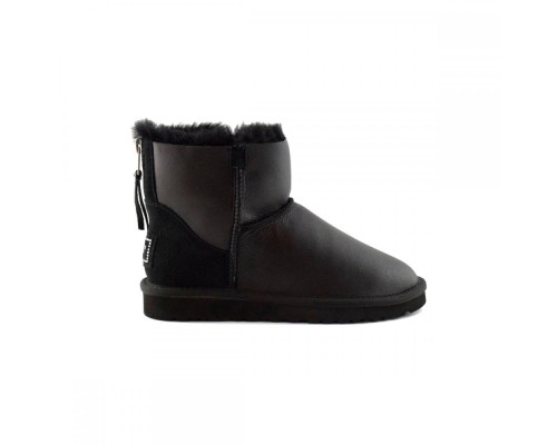 UGG CLASSIC II MINI ZIP METALLIC BLACK