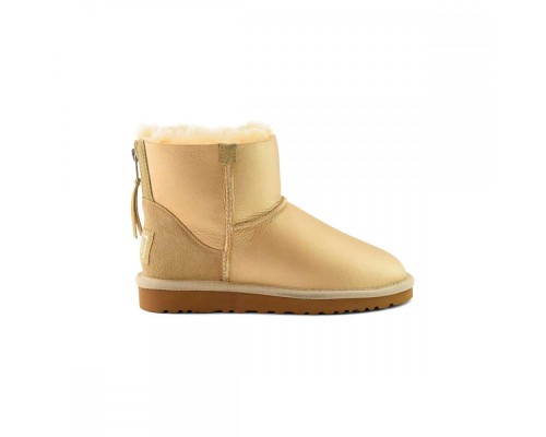 UGG CLASSIC II MINI ZIP METALLIC SOFT GOLD