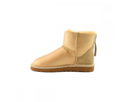 UGG CLASSIC II MINI ZIP METALLIC SOFT GOLD