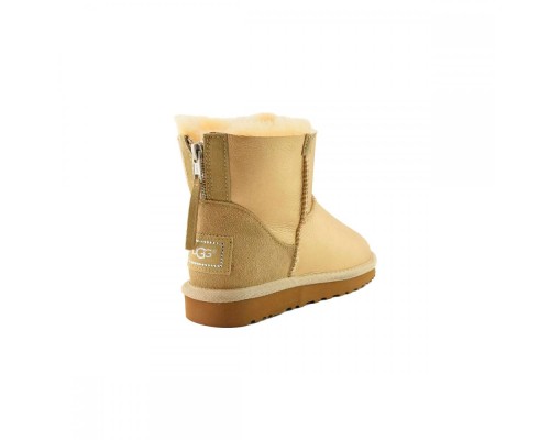 UGG CLASSIC II MINI ZIP METALLIC SOFT GOLD