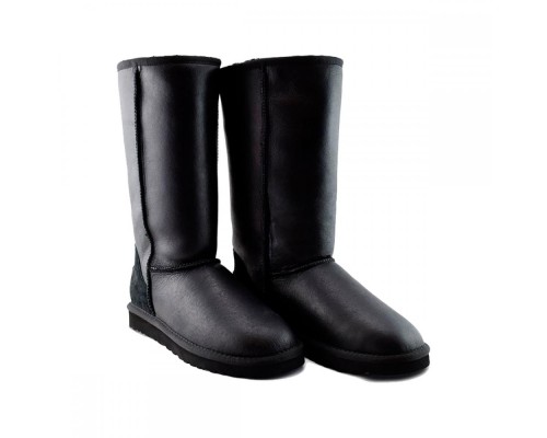 UGG CLASSIC TALL ZIP II METALLIC BLACK