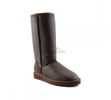 UGG CLASSIC TALL ZIP II METALLIC CHOCOLATE