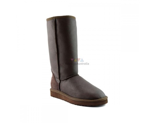 UGG CLASSIC TALL ZIP II METALLIC CHOCOLATE