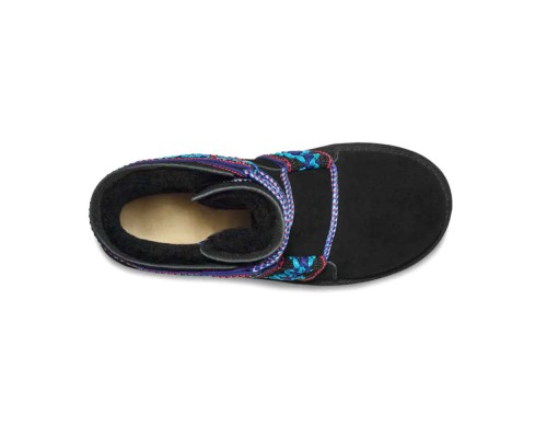 UGG CLASSIC MINI II BRAID PLATFORM BLACK