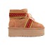 UGG CLASSIC MINI II BRAID PLATFORM CHESTNUT