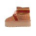 UGG CLASSIC MINI II BRAID PLATFORM CHESTNUT