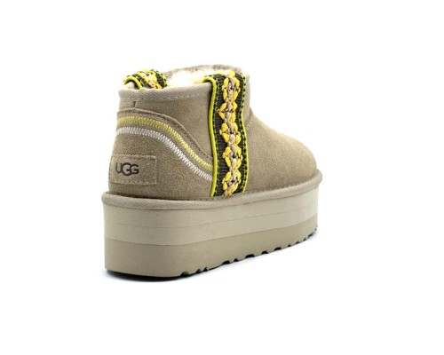 UGG CLASSIC ULTRA MINI BRAID PLATFORM SAND
